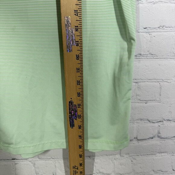 Taylor Stitch Polo Shirt Men Small Green Striped Performance Stretch Preppy Golf - Picture 9 of 11